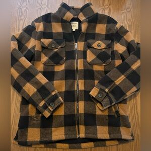 Victory Outfitters Plaid Zip-Up Jacket brown men’s